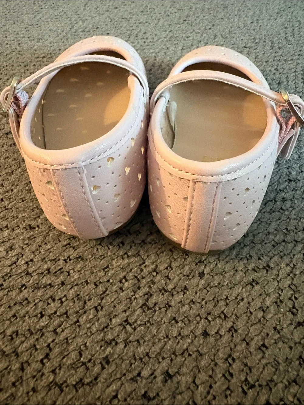 The Children’s Place Blush Pink Heart-Cut Mary Jane Girls Shoes